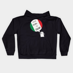 I'm not yelling...I'm Italian! Kids Hoodie